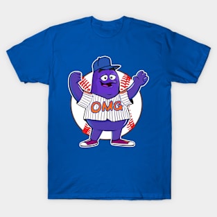 Grimace Mets OMG Baseball T-Shirt